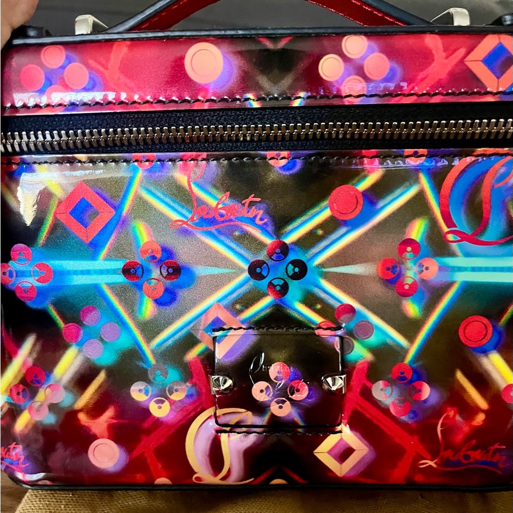 NWT CL Louboutin Kypipouch Patent Leather Cross-body Bag - Multicolour - Picture 4 of 12